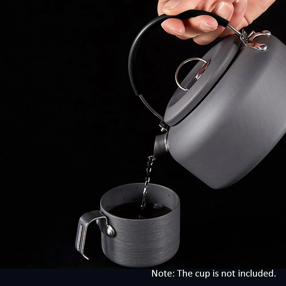 0.8L/1.4L Weight Aluminum Teapot Kettle Coffee Pot for Camping Hiking Backpacking