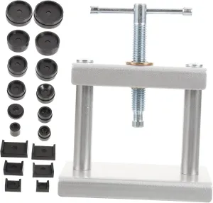 1 Set Watch Back Presser Tool with Molds Spiral Rear Case Closer for Efficient Watch Repairs Easy Operation with Rotary Handle Accurate Pressure Application Ergonomic Design for