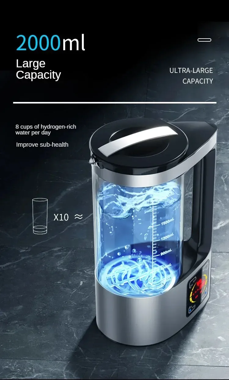 100-240V 2L Electric Hydrogen Rich Water Kettle Water Ionizer Machine Water filter Drink Hydrogen Water Generator