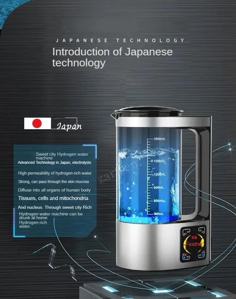 100-240V 2L Electric Hydrogen Rich Water Kettle Water Ionizer Machine Water filter Drink Hydrogen Water Generator