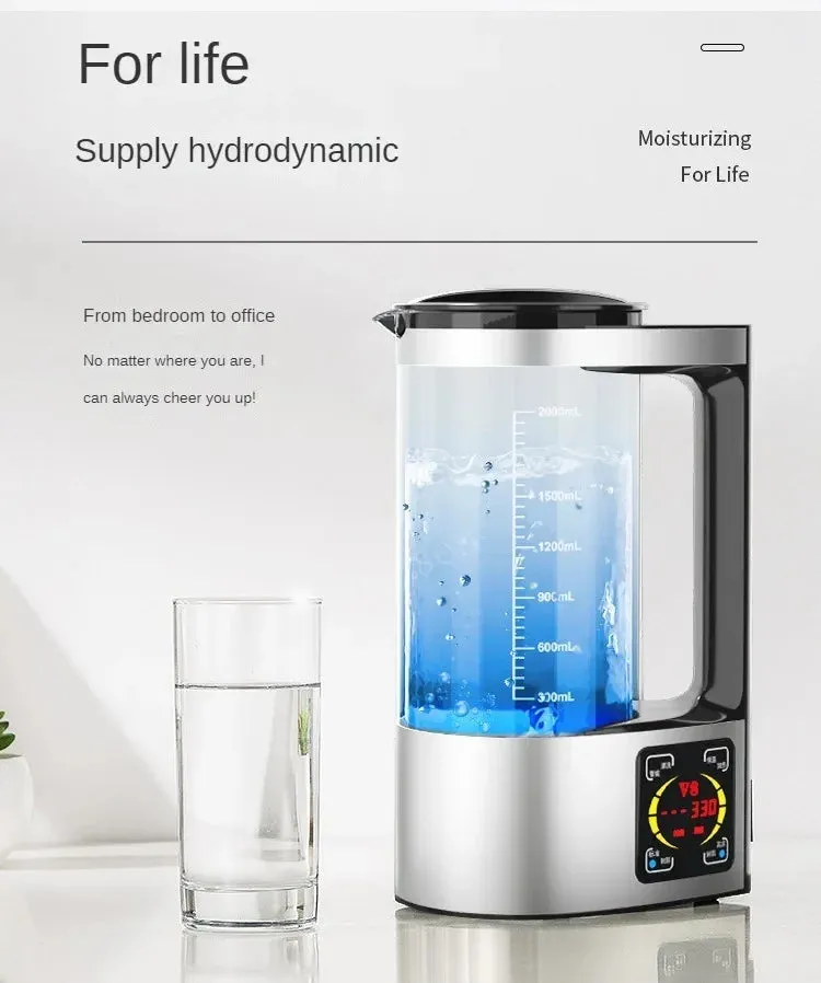 100-240V 2L Electric Hydrogen Rich Water Kettle Water Ionizer Machine Water filter Drink Hydrogen Water Generator