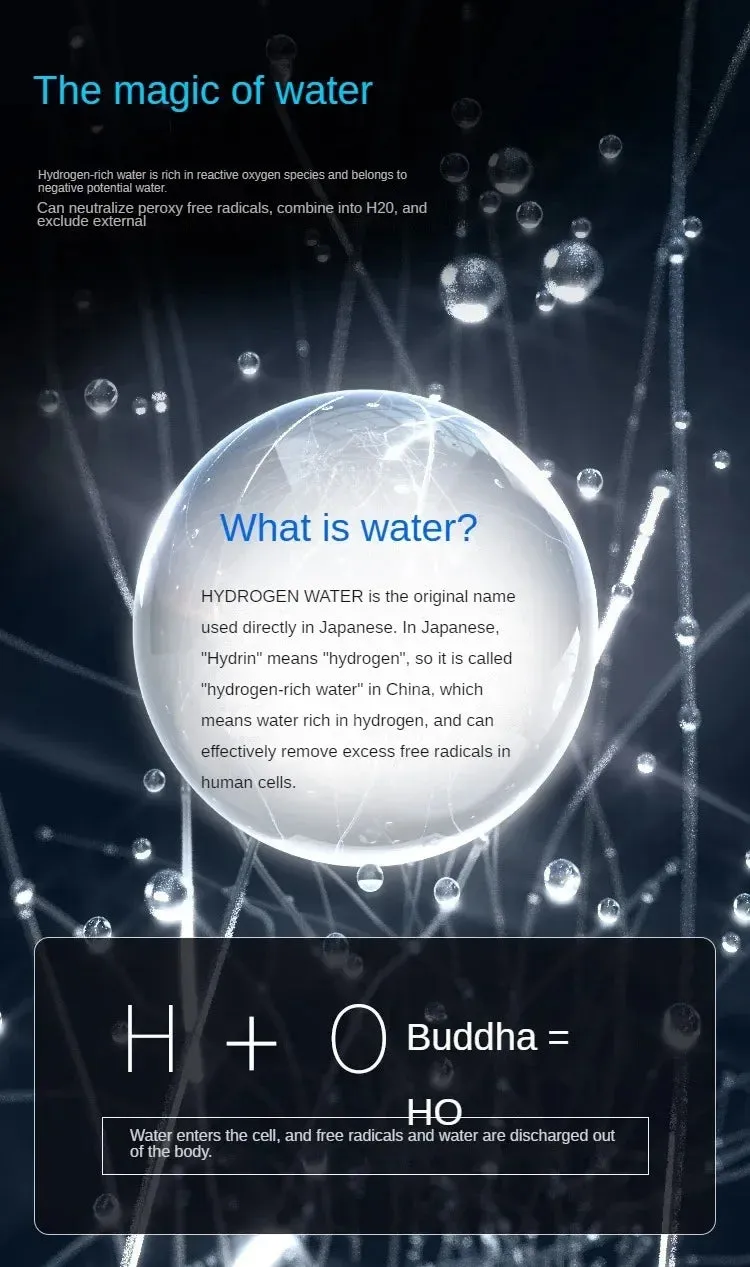 100-240V 2L Electric Hydrogen Rich Water Kettle Water Ionizer Machine Water filter Drink Hydrogen Water Generator