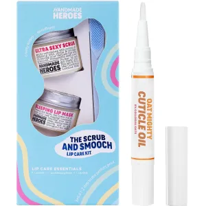 100% Natural Lip Scrub and Lip Mask, Vegan Conditioning Coconut Lip Exfoliator and Cuticle Oil Set - Lip Therapy and Healthy Nails Clean Skincare