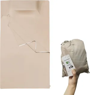 100% Viscose Derived from Bamboo Travel Sheet - Travel Bedding for Hotel Stays - Soft Comfortable Roomy Lightweight Zipper Sleep Sheet, Sack, Liner (Tan)