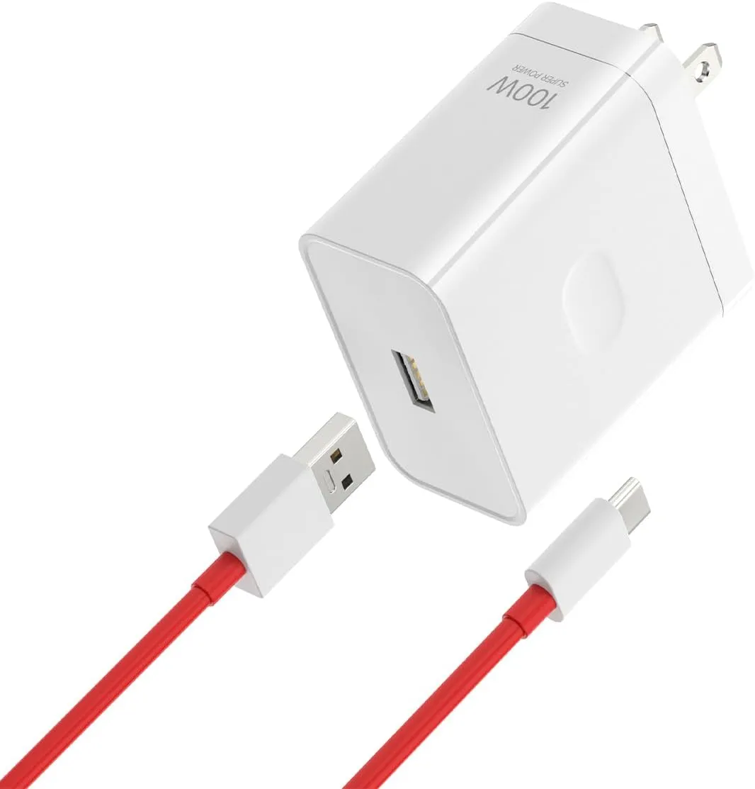 100W 80W 65W Fast Block Charger Compatible for Oneplus 13 12 13R 11 10 9 Pro 12R 10T 10R 8T 8 7T 7 Pro Open Pad Nord CE 3 4 N30 N20 N10 9R One Plus Realme Super Charge 5ft Cable