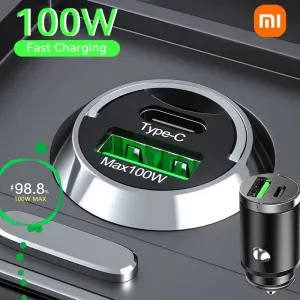 100W Car Charger PD Fast Charging/QC3.0, USB Type C for iPhone