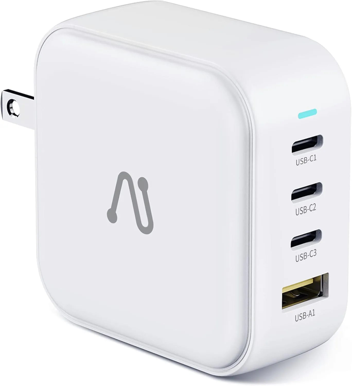 100W GaN Wall Charger, 4-Ports PD 100W Max Fast USB C Charging Adapter, Foldable Compact Charger Block Compatible with MacBook Pro Air, iPad Pro, iPhone 14,Galaxy S9 and More