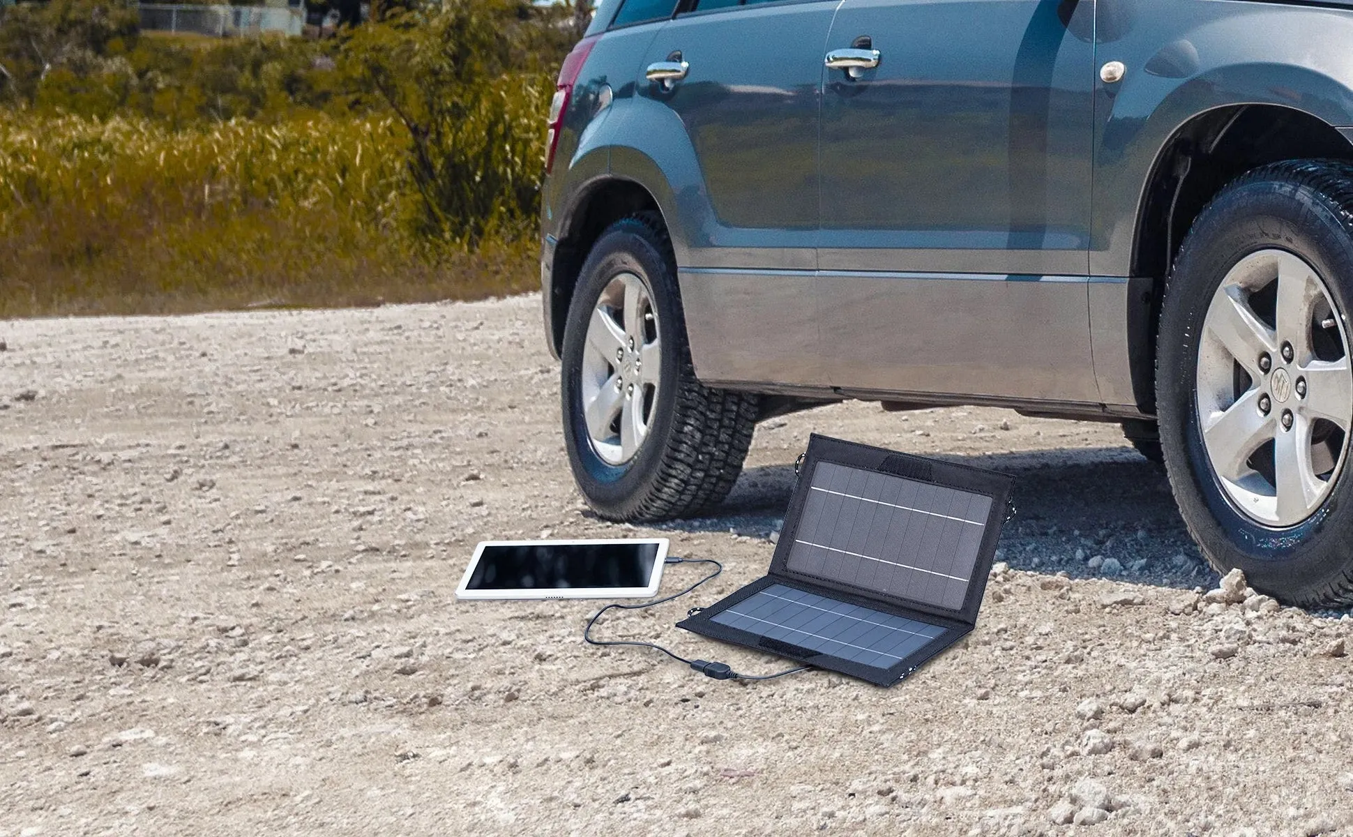 10W Portable Solar Charger - Waterproof Foldable Solar Panel with USB Output for Hiking, Camping, and Backpacking