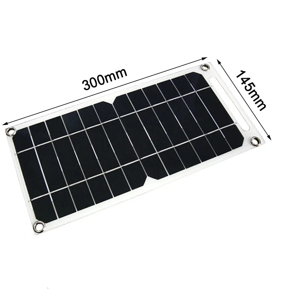 10W Waterproof Solar Panel USB Charger - Portable Outdoor Solar Charger for Mobile Phone, Power Bank, Camping, Hiking