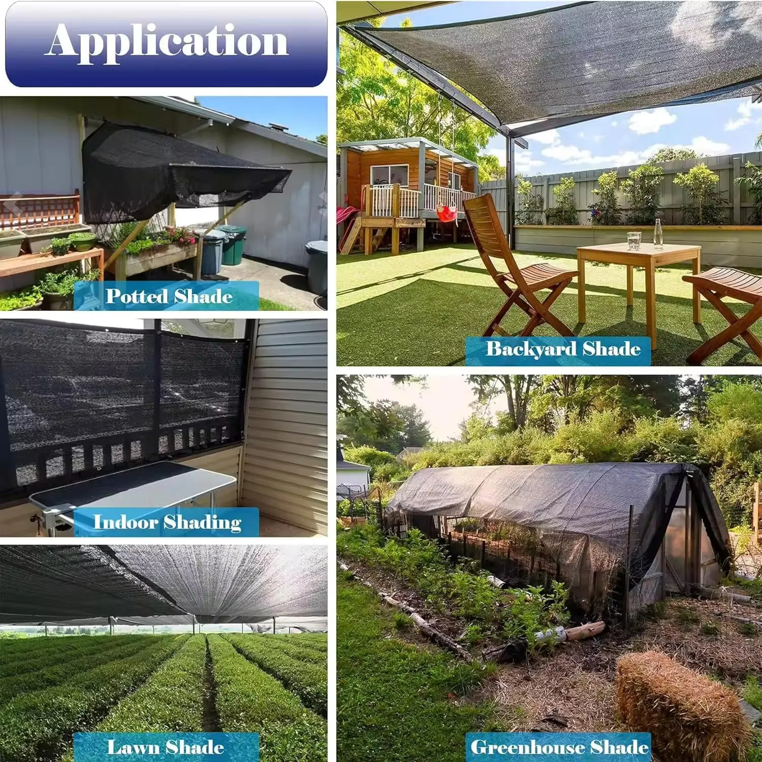 10X20Ft Shade Cloth for Garden, 90% Black Sun Shade Mesh for Plants Heat Protection, Outdoor Sunblock Mesh Tarp for Greenhouse, Plant Cover, Balcony, Gazebo, Deck, Porch, Carport