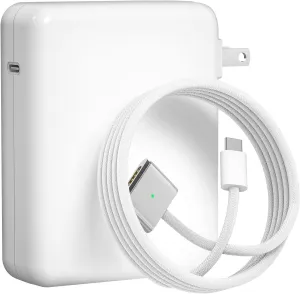 140W Charger for MacBook Pro 16 14 inch Mac Air 15 13 inch M4 M3 M2 M1 (2021-2025) USB Type C Fast Charger Power Adapter & 6.6FT USB C to Magnetic 3 Cable LED [Original Quality]