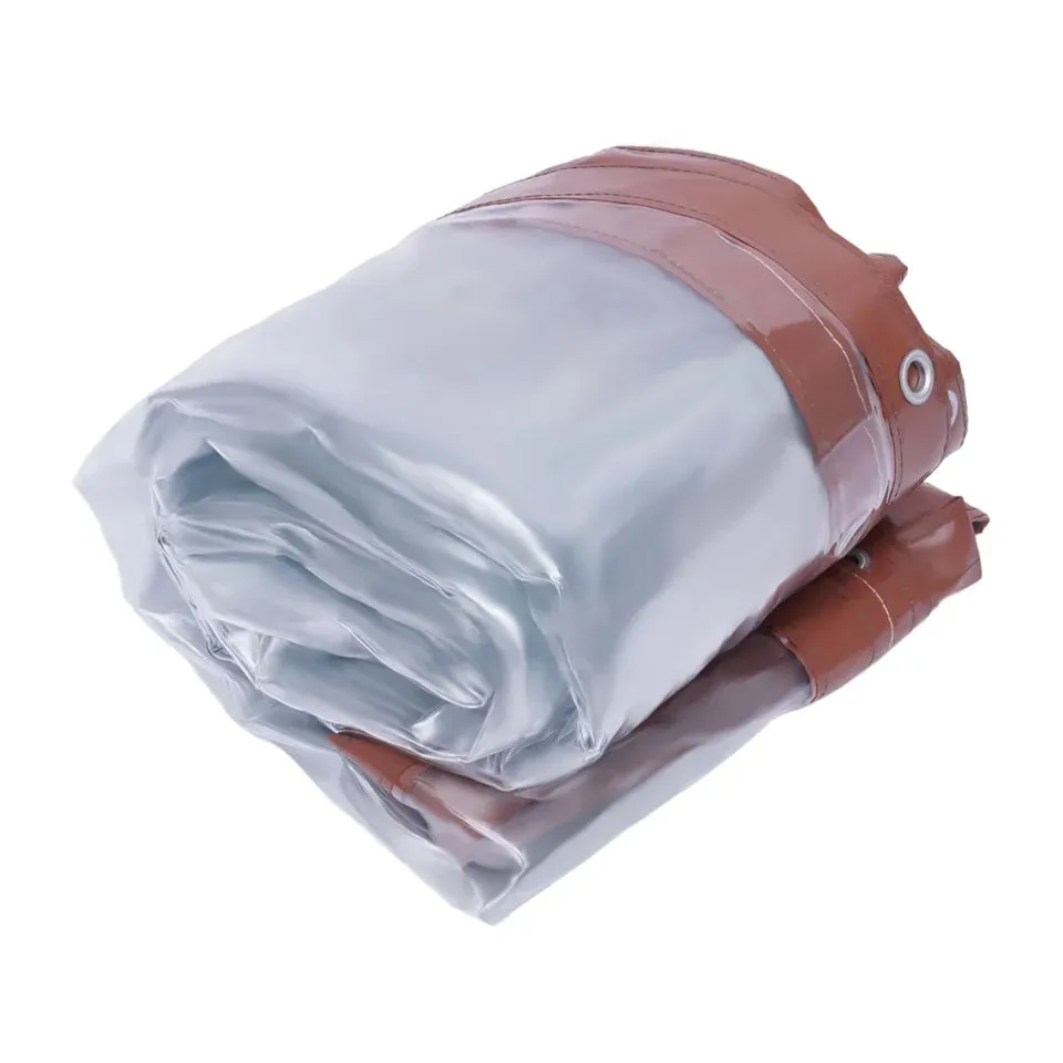 16*8 ft Outdoor Clear Tarp Curtain Rainproof PVC Clear Awning Canopy Curtain Enclosure Patio Roll up Enclosure