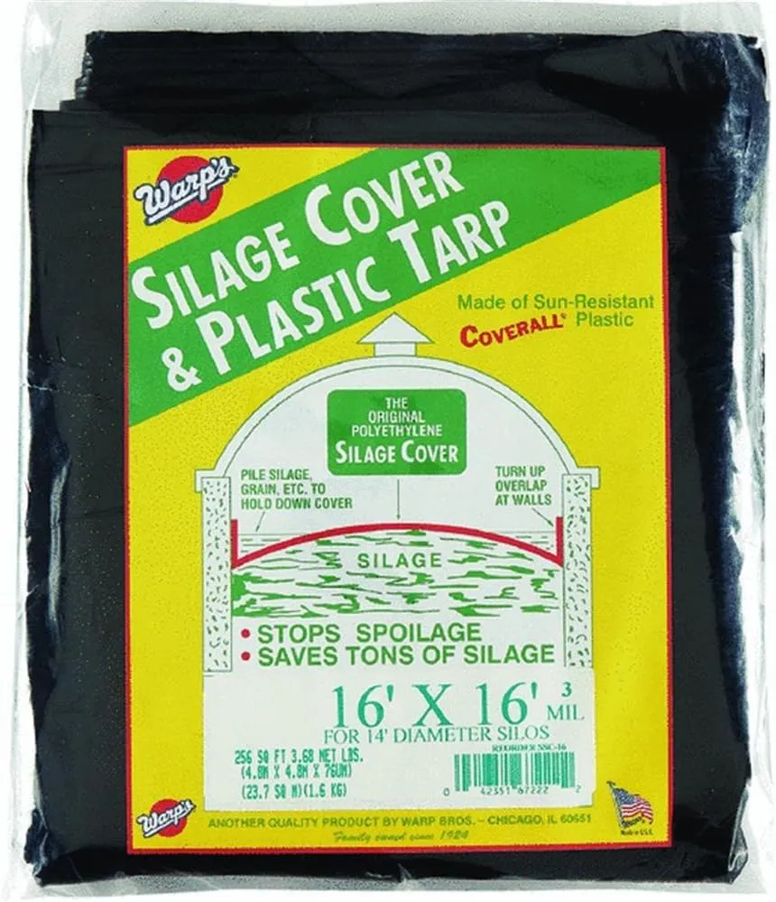 16x16 Black Tarp/Silo Cap