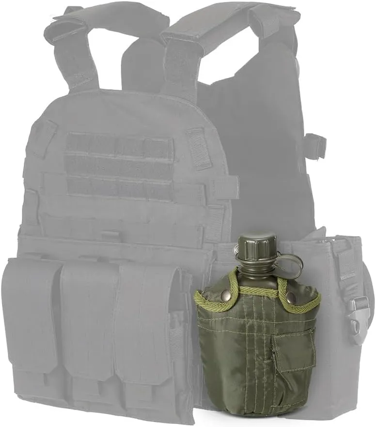 1L Outdoor Canteen ttle Camping Hiking Backpacking Survival Water ttle Kettle with Cover