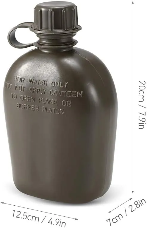 1L Outdoor Canteen ttle Camping Hiking Backpacking Survival Water ttle Kettle with Cover