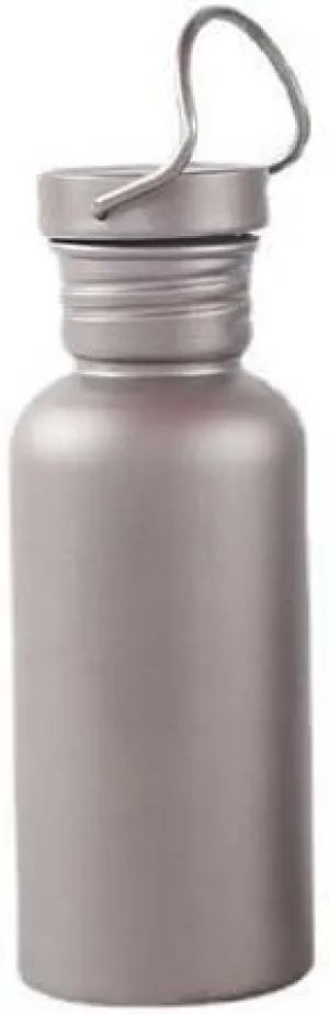 1PC Outdoor Pure Titanium Sports Bottle 500ML Camping Water Bottle with Lid