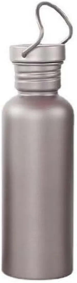 1PC Outdoor Pure Titanium Sports Bottle Large Capacity Camping Water Bottle with Lid(600ML)