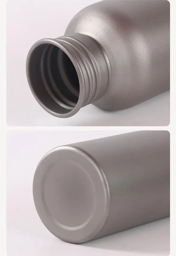 1PC Pure Titanium Outdoor Sports Kettle Camping Riding 750ML Large-capacity Single-layer Water Cup