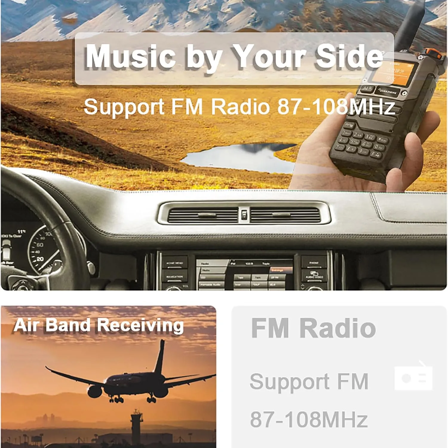2 Packs Quansheng UV-K5(8) Radio USB-C Charging Two Way Radio Long Range with NOAA for Adults 5W U/V Dual Band DTMF AM FM Walkie Talkie Rechargeable UV-K6 with 771 Antenna Speaker Mics Cable