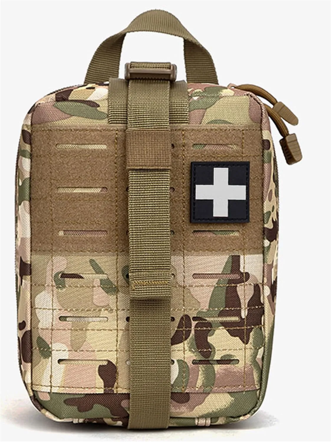 2 PCS Upgrade 1000D Laser Cut Molle IFAK Pouch Rip Away, Tactical First Aid Kit Medical Pouch for Duty Belt