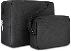 2 Pieces Small Zippered Pouch, Portable Electronics Organizer, Toiletry Carry Bag Mini Cosmetic Makeup Bag, Coin Purse Wallet, Make up Case for Purse,Storage Bag Travel Accessories, Small Packing Cube