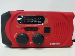 2000mAh Emergency NOAA Weather Radio, Hand Crank Solar Radio with Battery Operated, LCD Display, AUX Music Play, Flashlight, SOS Alarm, Emergency Phone Charger for Emergency