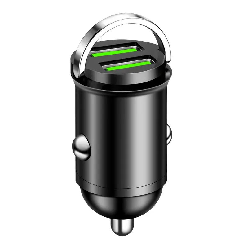 200W Mini Dual Ports USB Car Charge - Fast Charging