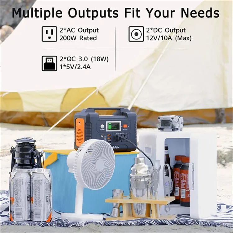 200W Portable Power Station;  FlashFish 40800mAh Solar Generator with 60W 18V ETFE Portable Solar Panel;  Flashfish Foldable Solar Charger