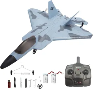 2024 New F22 2.4G 4CH 3D6G RC Airplane WLtoys A180 Upgrade Version LED Light with Gyroscope Out Door Toys, Camouflage
