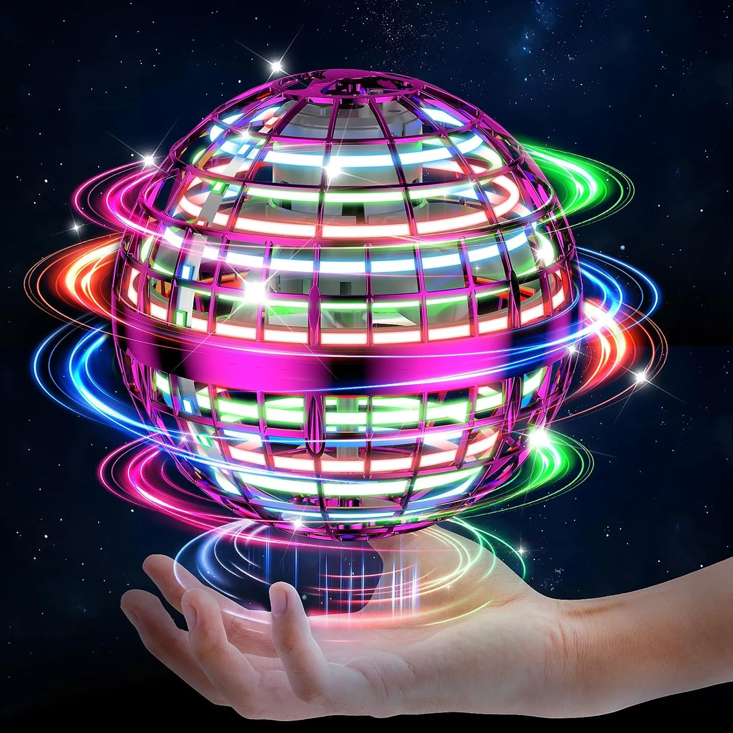2025 AI Flying Orb Ball Toys, Hand Controlled Boomerang Hover Ball, Mini Drone Cosmic Globe Fidget Spinning Kids Adults Outdoor Fly Toy Christmas Birthday Gift for Boys Girls 6 7 8 9 10  Year Old