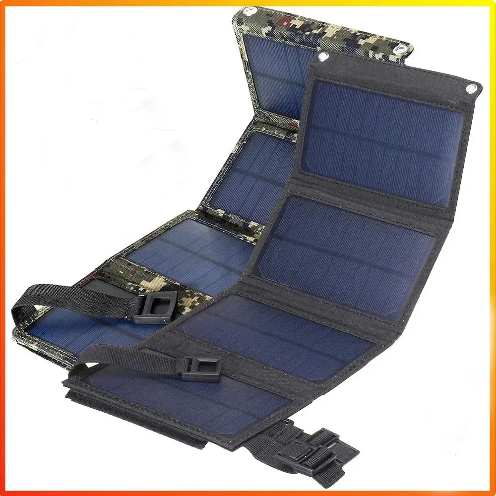 20W 5V Foldable USB Solar Panel Battery Charger for Camping and Hiking
