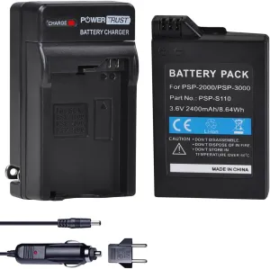 2400mAh PSP-2000 Battery Compatible with Sony PSP 2000 PSP-3000 PSP-S110 PSP-2001 PSP-3001 PSP-3002 PSP-3004 Console