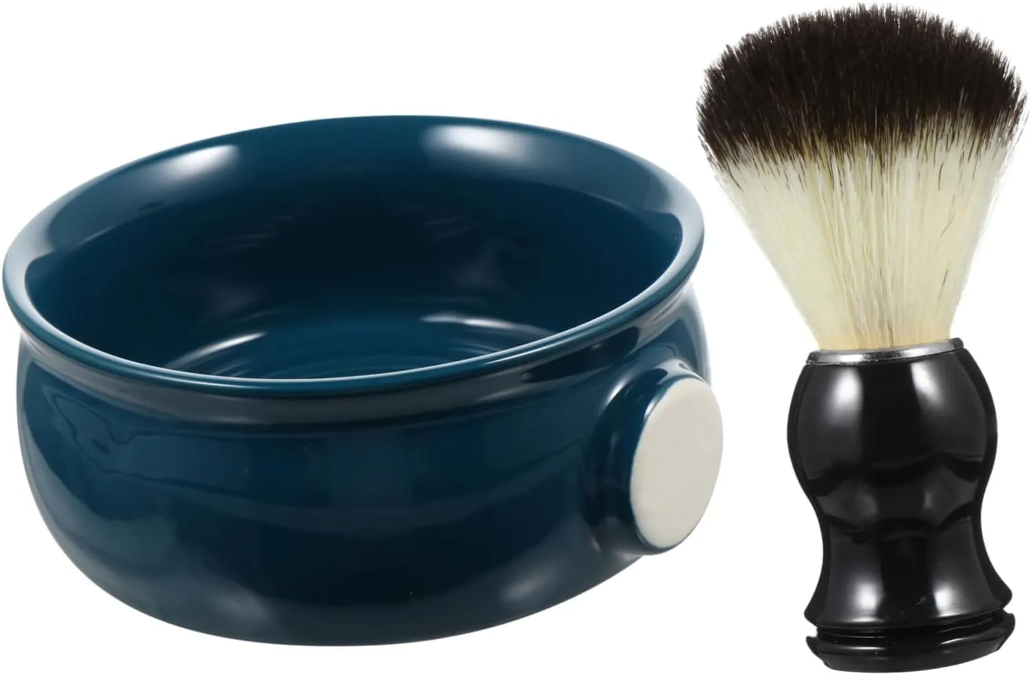 2pcs Ceramic Shaving for Men Shaving Brush Soap Bowl Retro Design for Comfortable Grooming for Travel and Daily Use Lathering Brush for Softening Beards