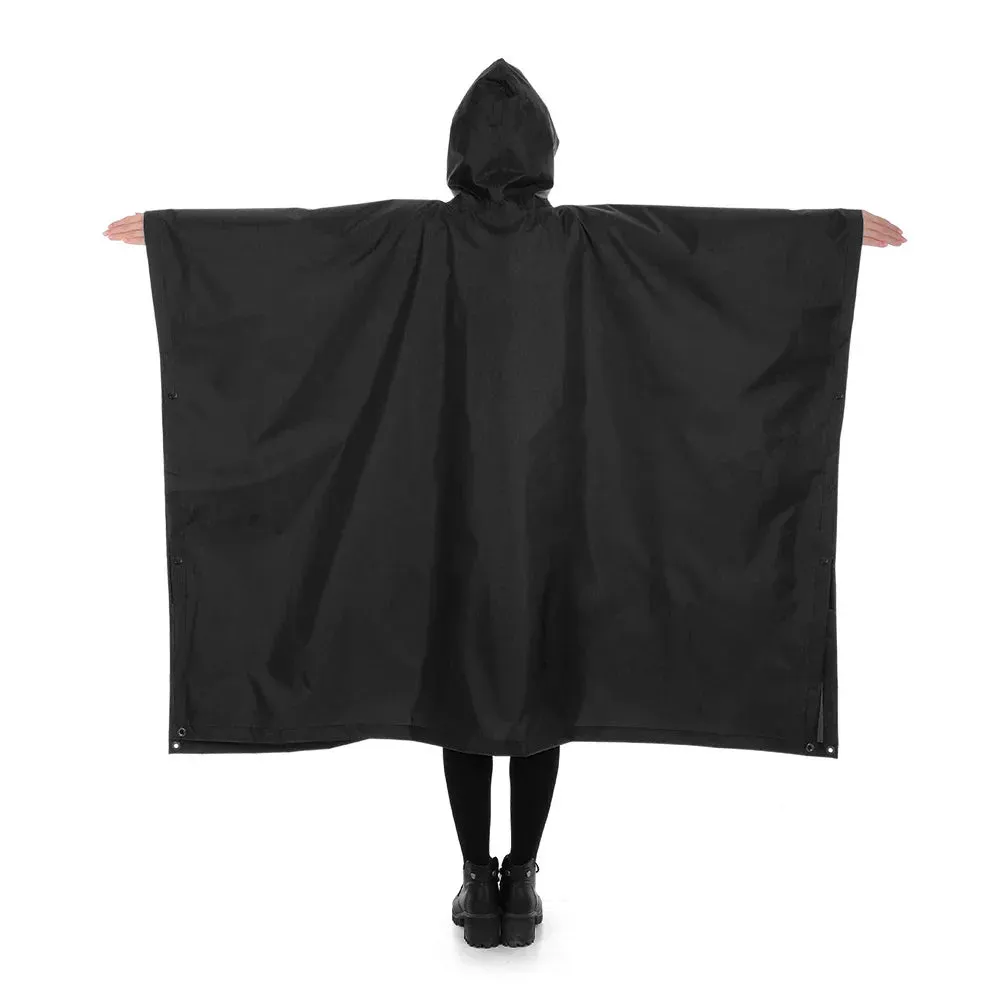 3-in-1 Waterproof Rain Poncho Lightweight Hooded Rain Coat