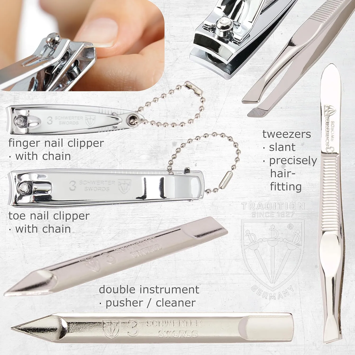 3 Swords Germany – manicure pedicure set kit (602)
