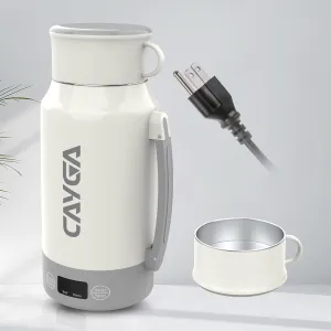 34 Oz/1000ml Travel Portable Tea Kettle with Temperature Control and LCD Display, 304 Stainless Steel Water Boiler Heating Mug