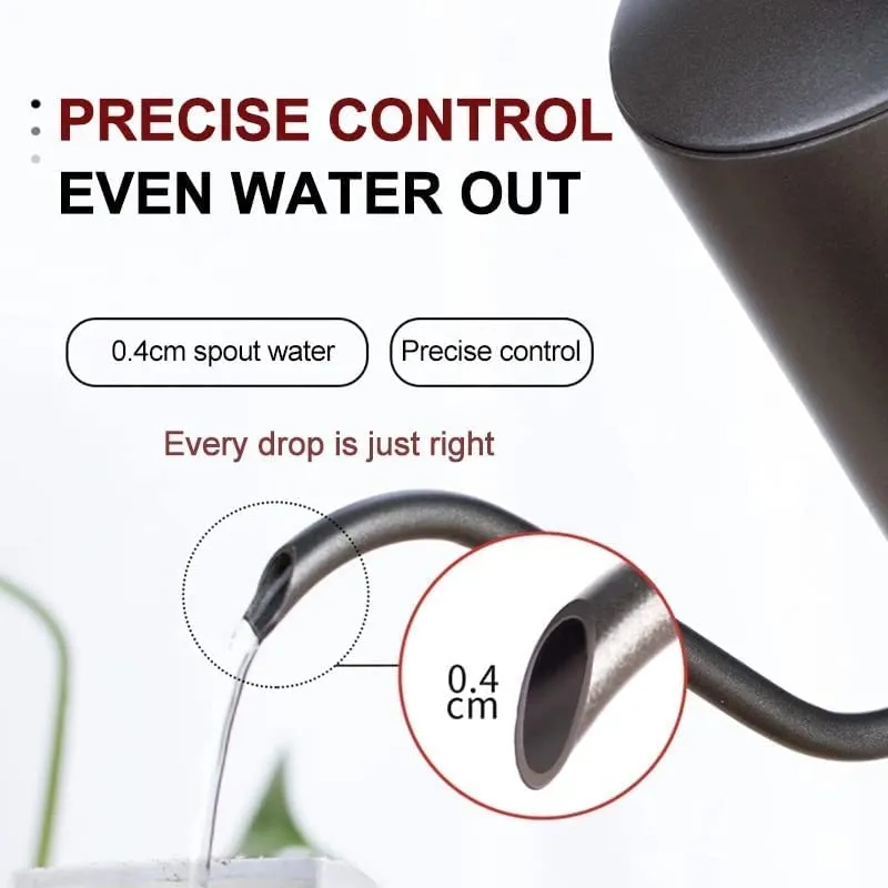350ml Pour Over Coffee Kettle, Stainless Steel Gooseneck Long Narrow Drip Spout Coffee Maker Tea Pot