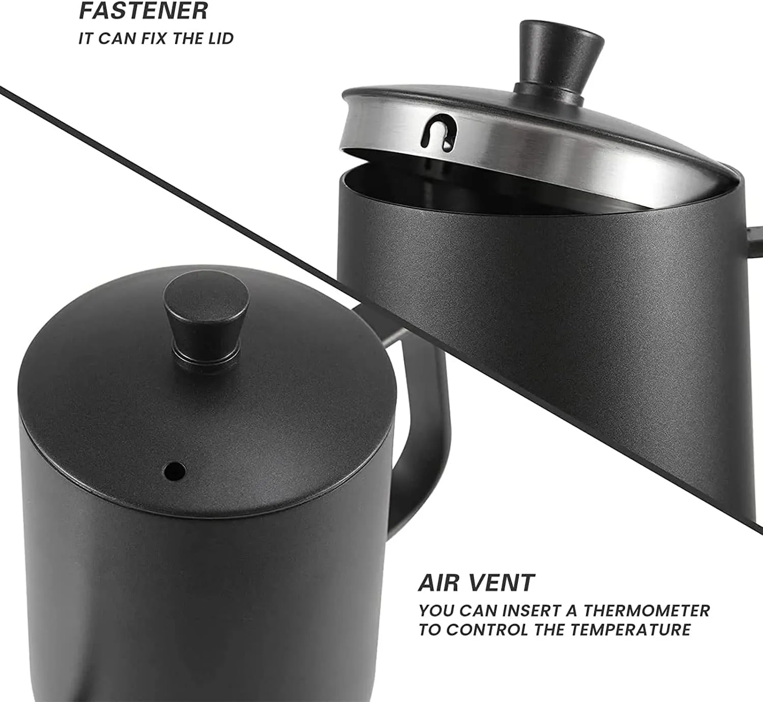 350ml Pour Over Coffee Kettle, Stainless Steel Gooseneck Long Narrow Drip Spout Coffee Maker Tea Pot