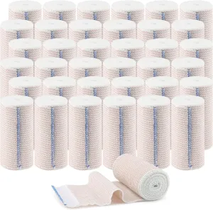 36Pcs 4 Inch Elastic Bandage Wrap with Self Closure on Both Ends, Athletic Stretchable Bandage Wrap, Compression Wrap Bandage for Legs, Knees, Ankles, Wrists, Elbows, Shoulders