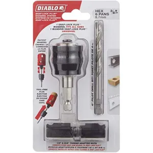 3/8" Snap Lock Hole Saw Mandrel Kit