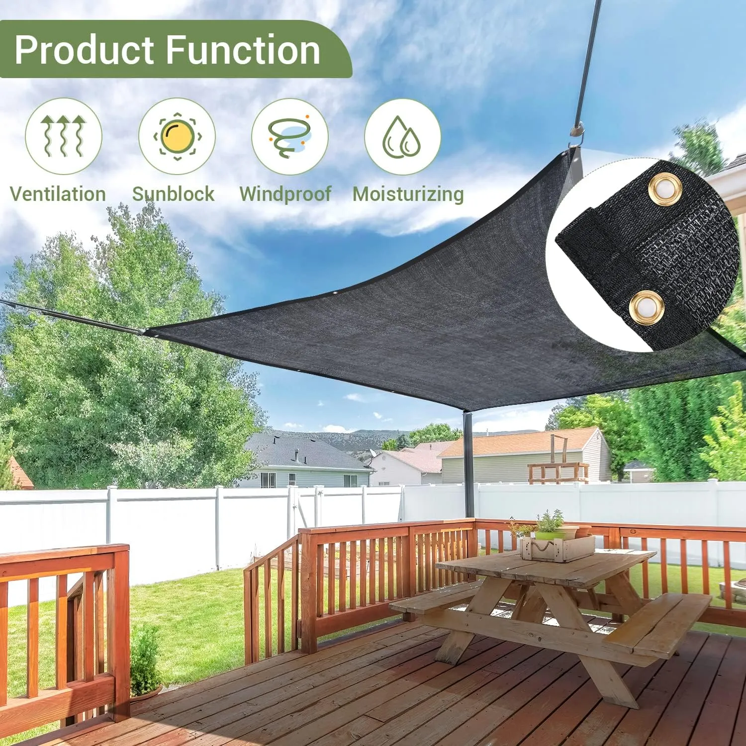 40% Garden Shade Cloth, 10x20FT HDPE Mesh Tarp with Upgraded Grommets, UV-Resistant Outdoor Sun Shades for Greenhouse, Garden, Patio Plants, Pergola