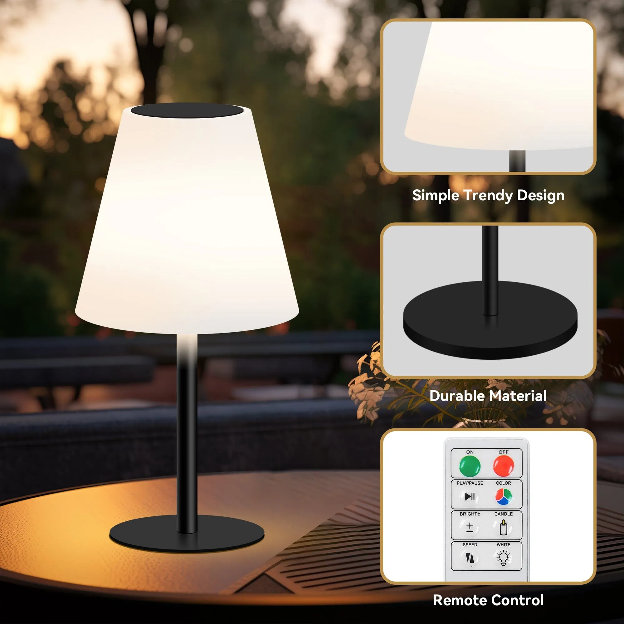 45CM LED Table Lamp Solar