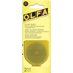 45mm Tungsten Steel Rotary Cutter Blades - 2-pack - Olfa