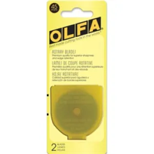 45mm Tungsten Steel Rotary Cutter Blades - 2-pack - Olfa