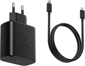 45W Europe Super Fast Charger European Travel Plug Adapter for Samsung Galaxy S25 S24 S23 S22 Ultra Plus iPhone MacBook EU International Power Adaptor USB C Wall Charger PD PPS Italy France Spain Euro