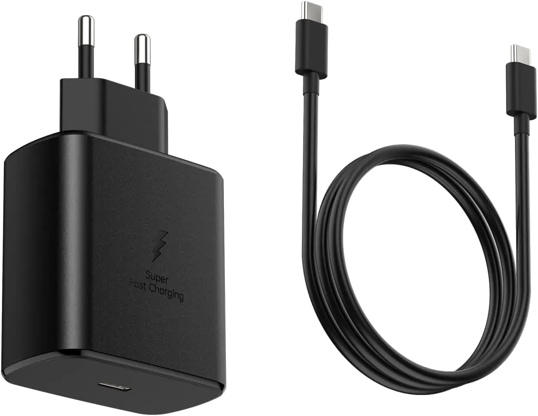 45W Europe Super Fast Charger European Travel Plug Adapter for Samsung Galaxy S25 S24 S23 S22 Ultra Plus iPhone MacBook EU International Power Adaptor USB C Wall Charger PD PPS Italy France Spain Euro