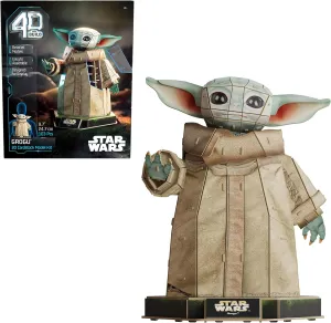 4D Build, Star Wars Grogu 3D Model Kit, Star Wars Collectibles & Desk Decor, Adult Puzzle, Building Toys, 3D Puzzles for Adults & Teens, 103 Pieces, for Ages 12 & Up