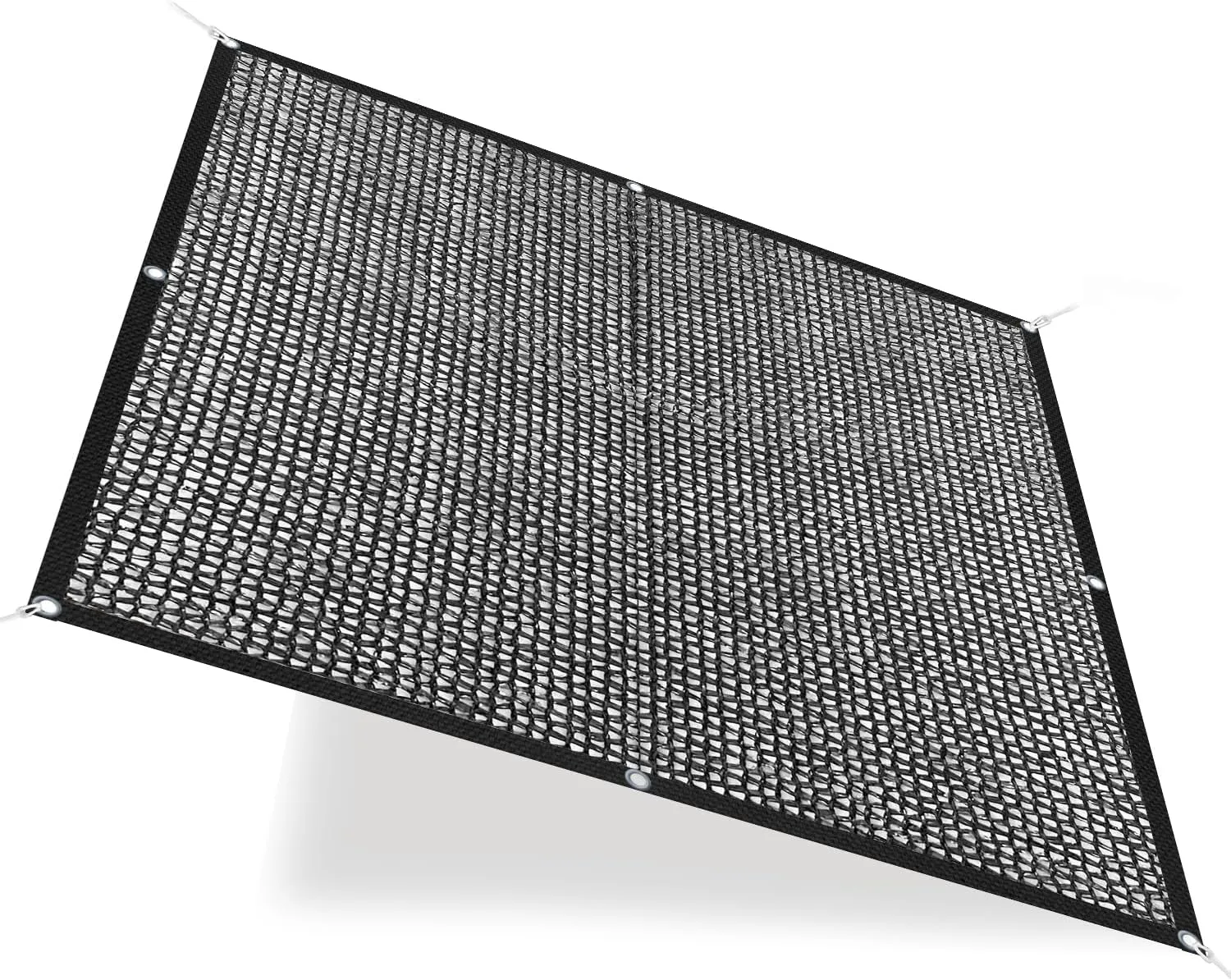 4x8 ft Shade Cloth 40-50% UV Block Mesh Black Tarp with Durable Stainless Steel Grommets for Patio, Garden, Pergola, Greenhouse, Plant, Dump Truck, Leaf Pool Cover