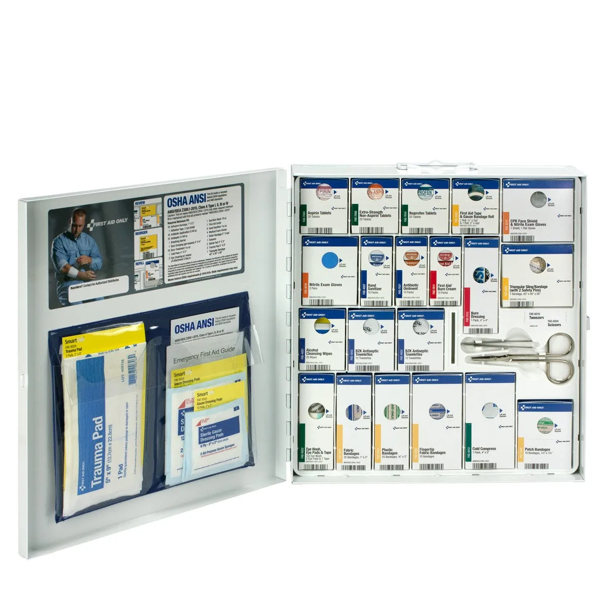 50 Person Large Metal SmartCompliance First Aid Cabinet With Medication - W-746000