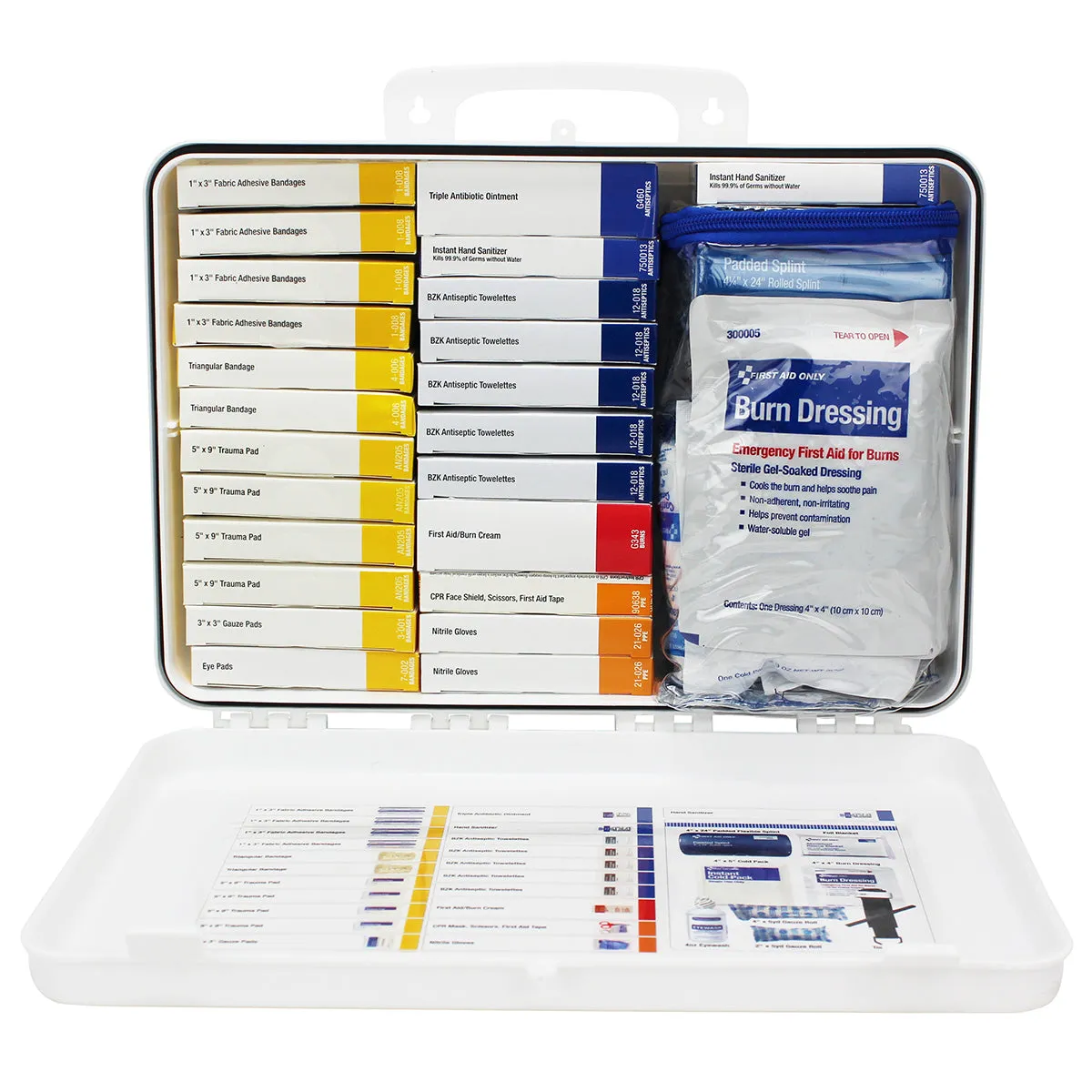 50 Person Transportation Unitized Plastic First Aid Kit, ANSI B, ANSI 2021 Compliant